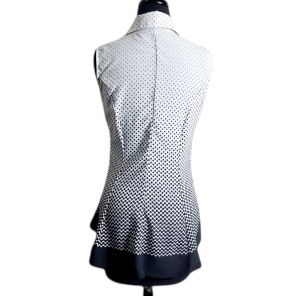 Signature Collection high low polka dot sleeveless top size small petite - Picture 2 of 8